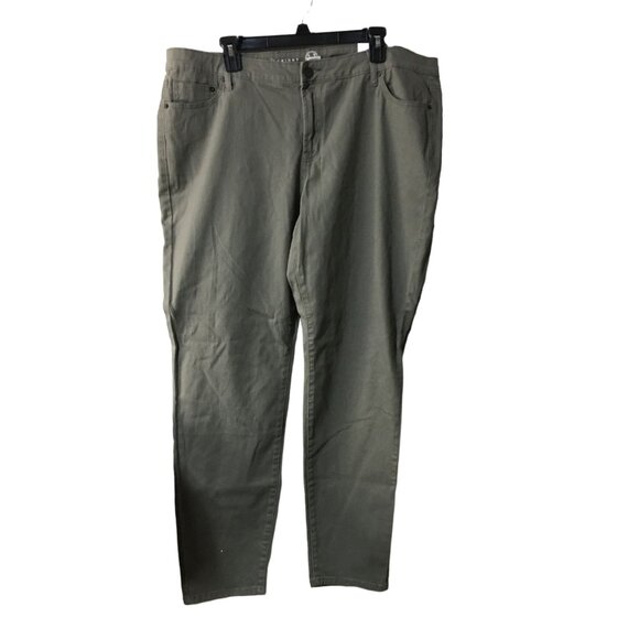 DRESS BARN SIGNATURE FIT SKINNY GRAY PANTS WOMENS SIZE 18 NWT - Picture 1 of 4